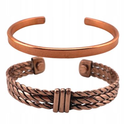 Zestaw DWÓCH Dowolnych MIEDZIANYCH Bransoletek