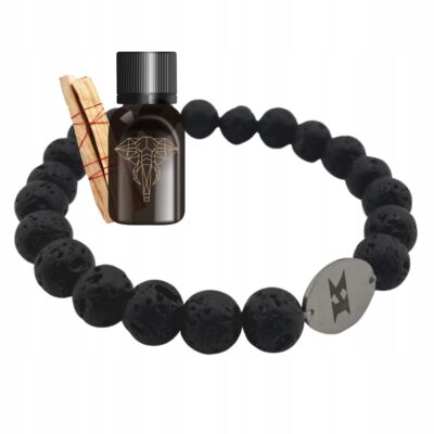 Bransoletka męska kamienie naturalne + palo santo olejek