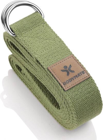 BODYMATE pasek do jogi z metalowym zapięciem, dla początkujących i zaawansowanych