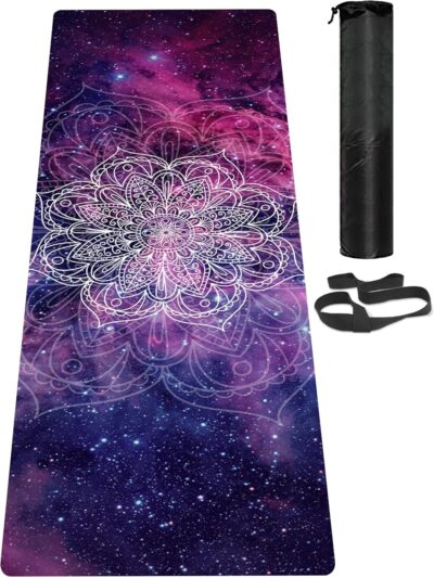 LaiEr mata do jogi, antypoślizgowa mata do ćwiczeń z paskiem do noszenia