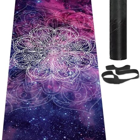 LaiEr mata do jogi, antypoślizgowa mata do ćwiczeń z paskiem do noszenia