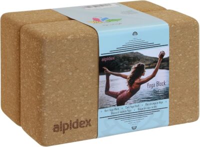 ALPIDEX Blok do jogi z korka naturalnego korka z Portugalii
