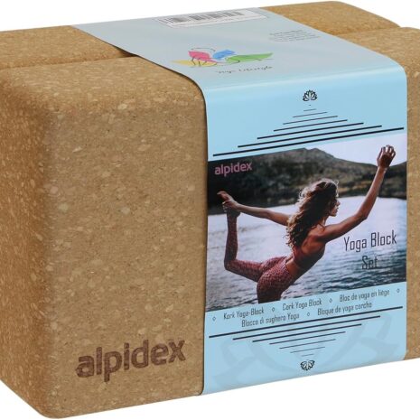 ALPIDEX Blok do jogi z korka naturalnego korka z Portugalii