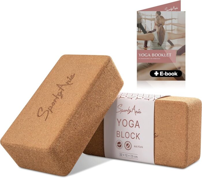 Blok do jogi premium [2 sztuki zestaw] z naturalnego korka