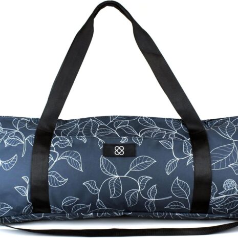 DOJA Barcelona Torba na jogę, nadruk z niebieskimi liśćmi