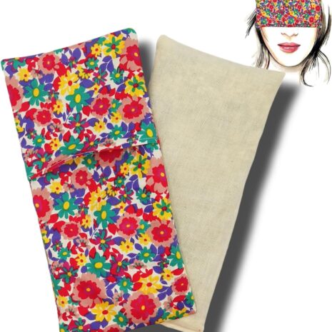 Poduszka pod oczy (1 wypełnienie i 1 zmywalna poszewka) - Nasiona lawendy i ryżu - joga, medytacja, relaks, odpoczynek oczu