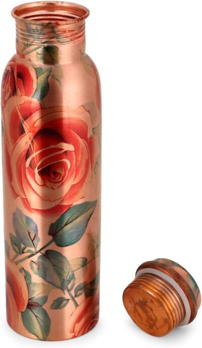 Butelka na wodę z czystej miedzi z nadrukiem 900 ml