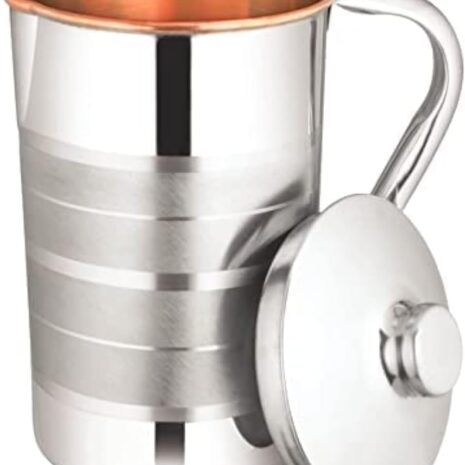 Luksusowy miedziany dzbanek na wodę ze stali nierdzewnej na zewnątrz i wewnątrz z czystej miedzi 1600 ml