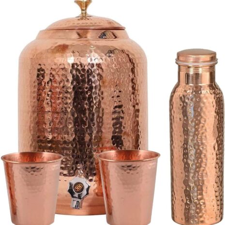 ZESTAW miedziany pojemnik 8L + 2 kubki + 1 butelka.jpg ZESTAW miedziany pojemnik 8L + 2 kubki + 1 butelka