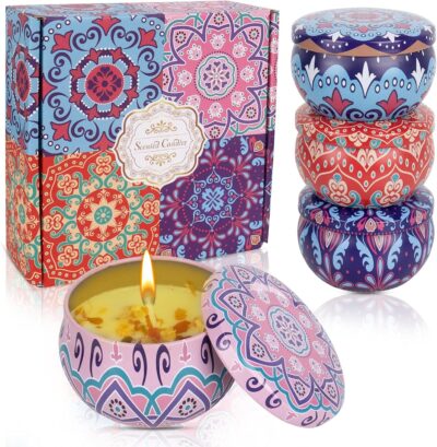 Zestaw świec zapachowych do aromaterapii z naturalnego wosku sojowego