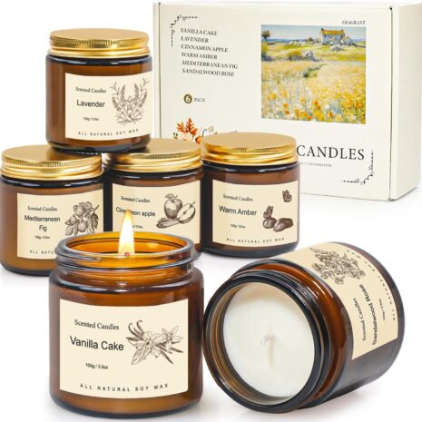 Świece zapachowe - zestaw 6 świec zapachowych w szkle