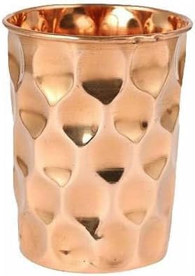 BRACOP® Miedziana butelka dozownik wody Butelka do picia Dzbanek z czystej miedzi Zestaw 3 kubków do picia Naczynia serwowania Miedziany kubek kubków Szklany kubek Ajurwedyjski Moscow Mule napojów - obrazek 7