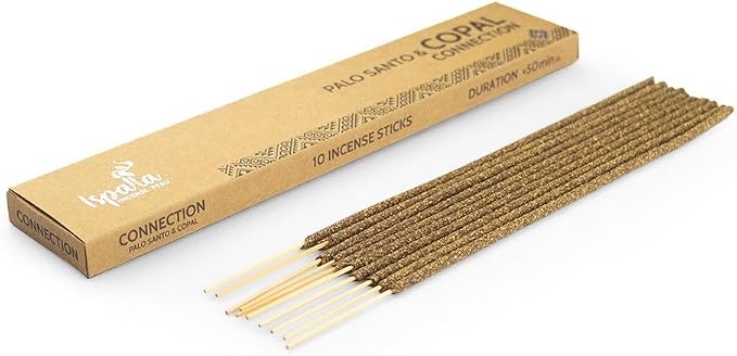 ISPALLA® Räucherstäbchen PALO Santo Copal 10 sztuk - do wzmocnienia połączeń duchowych, ręcznie robione w Peru / 100% Naturalne i Wegańskie - obrazek 4