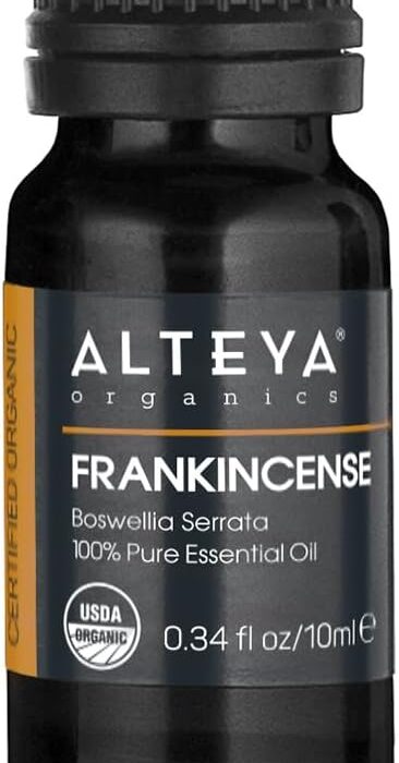 Alteya Organiczny olejek z kadzidła (Boswellia Serrata) 10 ml - 100% certyfikowany przez USDA organiczny - olejek eteryczny z kadzidła klasy terapeutycznej - idealny do relaksu i pielęgnacji ciała