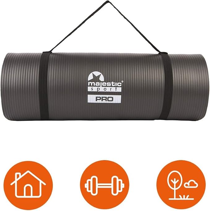 Estera NBR Mata treningowa – Komfortowa i trwała mata sportowa 183x61x1,5 cm, antypoślizgowa, wodoszczelna i przenośna – Idealna do jogi, pilatesu, fitnessu i rehabilitacji - obrazek 4