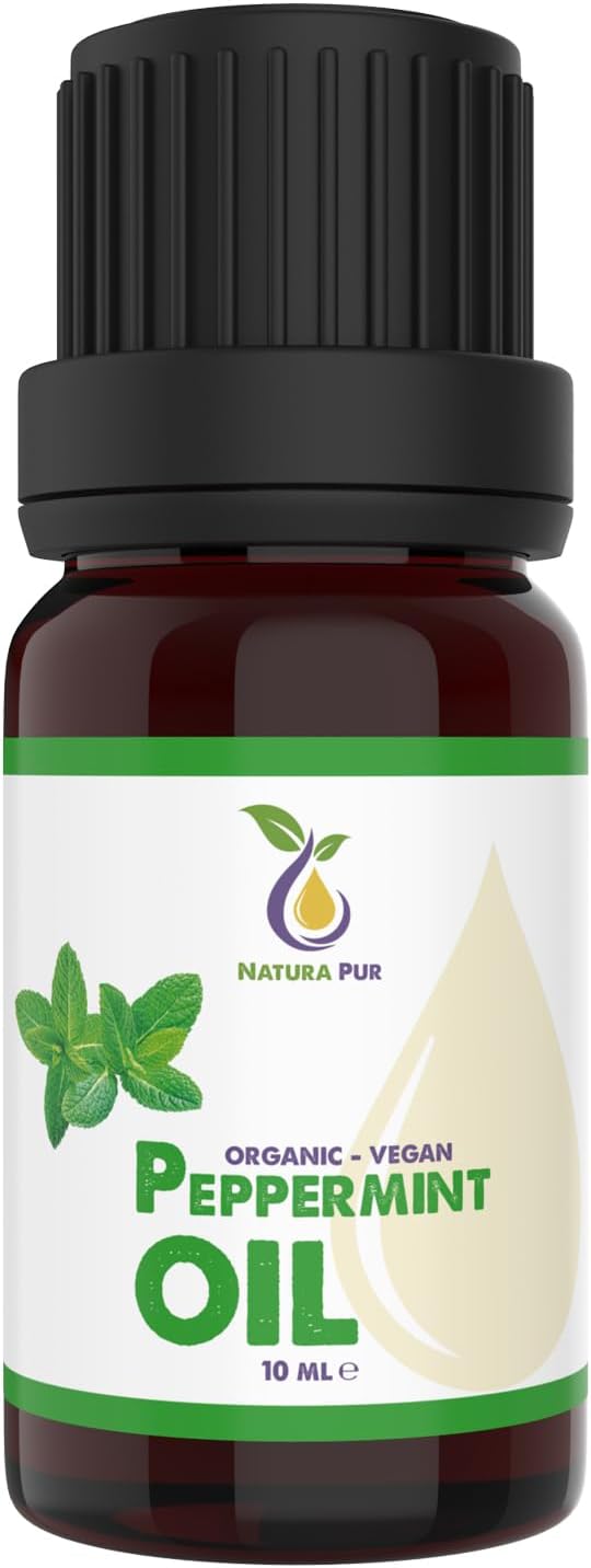 Olejek z mięty pieprzowej, 100% czysty naturalny olejek eteryczny, wegański, olejek miętowy (Mentha Piperita), olejek z dyfuzora zapachowego