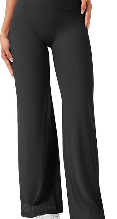 ZAAYO Bezszwowe proste legginsy damskie, wysoka talia, legginsy do jogi, spodnie sportowe, joga, spodnie damskie, spodnie do jogi, regularne/długie / bardzo długie