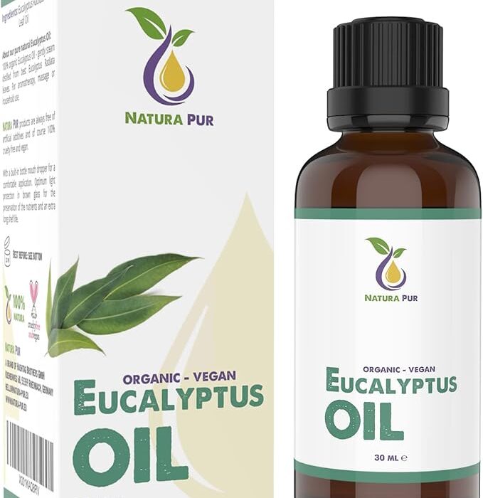 Olejek Eukaliptusowy BIO 30ml - 100% naturalny olejek eteryczny, wegański - Eucalyptus Oil (Eucalyptus Radiata Leaf Oil) do aromaterapii, dyfuzora, olejku zapachowego, olejku aromatycznego