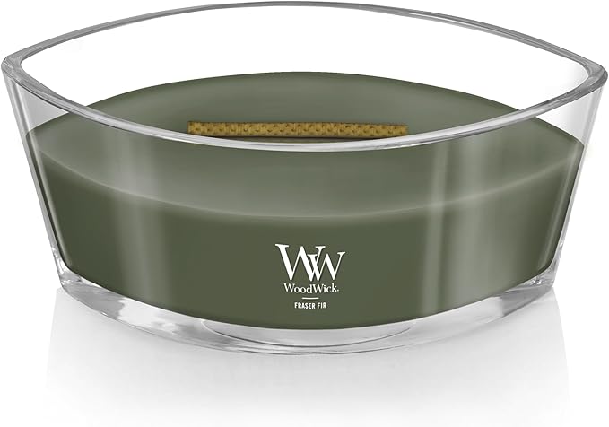 Woodwick Świeca zapachowa Ellipse | Fraser Fir | z trzaskającym knotem | Czas palenia: do 50 godzin - obrazek 6