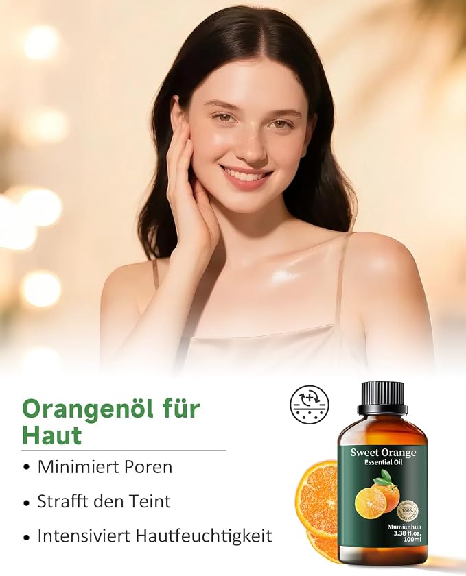 Olejek pomarańczowy 100 ml, 100% naturalny olejek eteryczny pomarańczowy, słodki olejek pomarańczowy do dyfuzora, aromaterapii, lampki zapachowej, środek do czyszczenia zapachu pomarańczy, olejki - obrazek 4