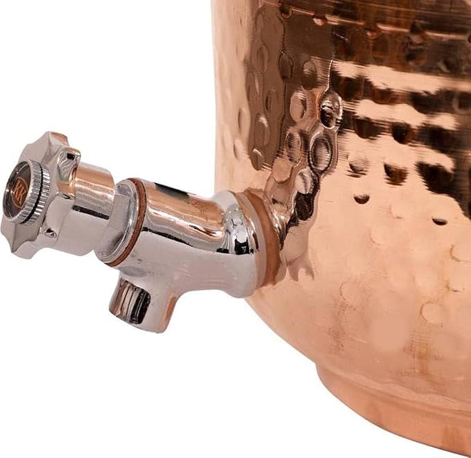 11-litrowy dozownik wody z młotkowanej miedzi Matka zbiornik garnek pojemnik do przechowywania wody, pojemność - 11000 ml - obrazek 6