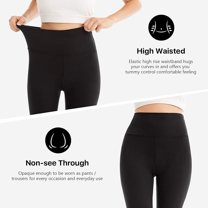 Sinophant Legginsy damskie capri z wysokim stanem i nogawkami 3/4, na lato, krótkie, do ćwiczeń, jogi, nieprzezroczyste, elastyczne, miękkie, do uprawiania sportu lub na co dzień - obrazek 4