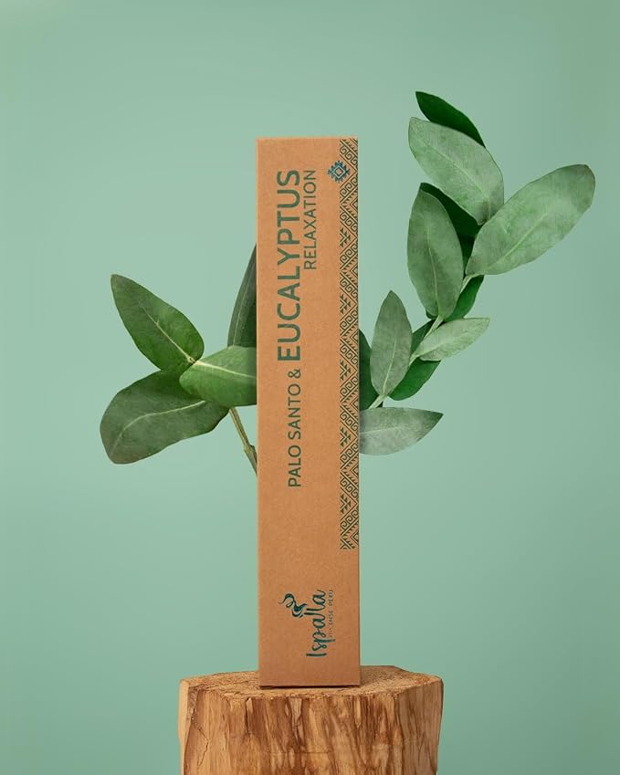 ISPALLA® kadzidełka Palo Santo EUKALYPTUS 10 sztuk - do relaksu i równowagi emocjonalnej, ręcznie wykonane w Peru / 100% naturalne i wegańskie - obrazek 5