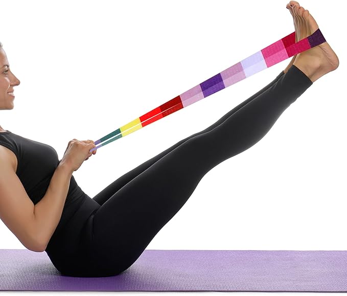 mato do jogi i pilatesu, regulowany pasek do noszenia, do rozciągania i fitnessu - obrazek 6