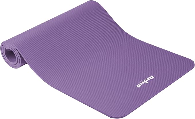 Rebel Mata Gimnastyczna do Ćwiczeń Joga Pilates Fitness 183x61cm Grubość 1cm Materiał NBR Fioletowa RBA-3150-PU