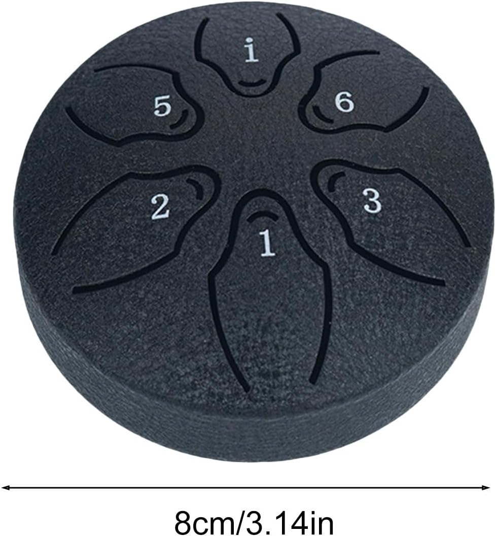 Bęben językowy, bęben czołgowy A-Key, 15 nut 7 cm, medytacja | ręczny instrument perkusyjny z młotkami, książka muzyczna do jogi, koncertów, edukacji muzycznej, początkujących - obrazek 6