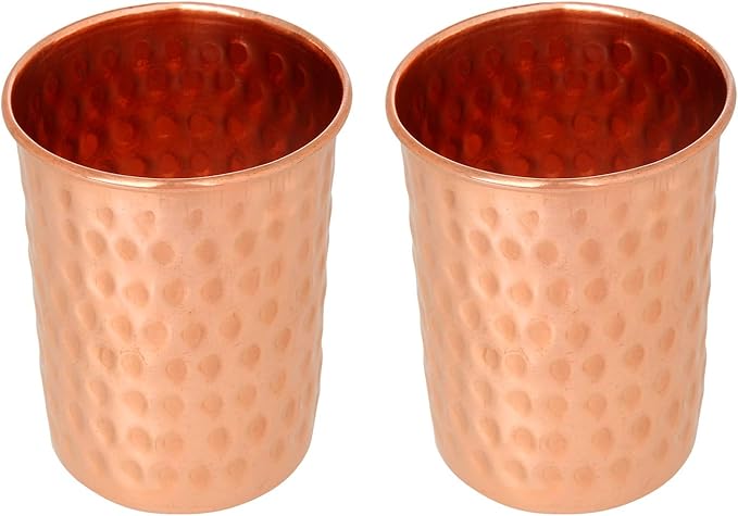 Zap Impex Młotek miedziany dzbanek z 2 szklankami dla zdrowia - 1600 ml - obrazek 4