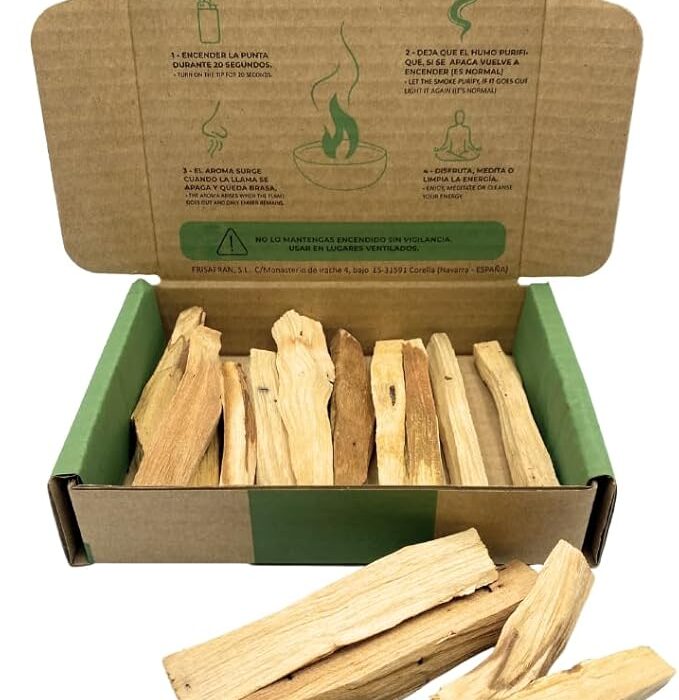 SALVIA Palo Santo naturalne drewno rustykalne, 50 g (5-7 pałeczek) | drewno wędzarnicze do energetycznego czyszczenia domu | oryginalne drewno z Peru | naturalne