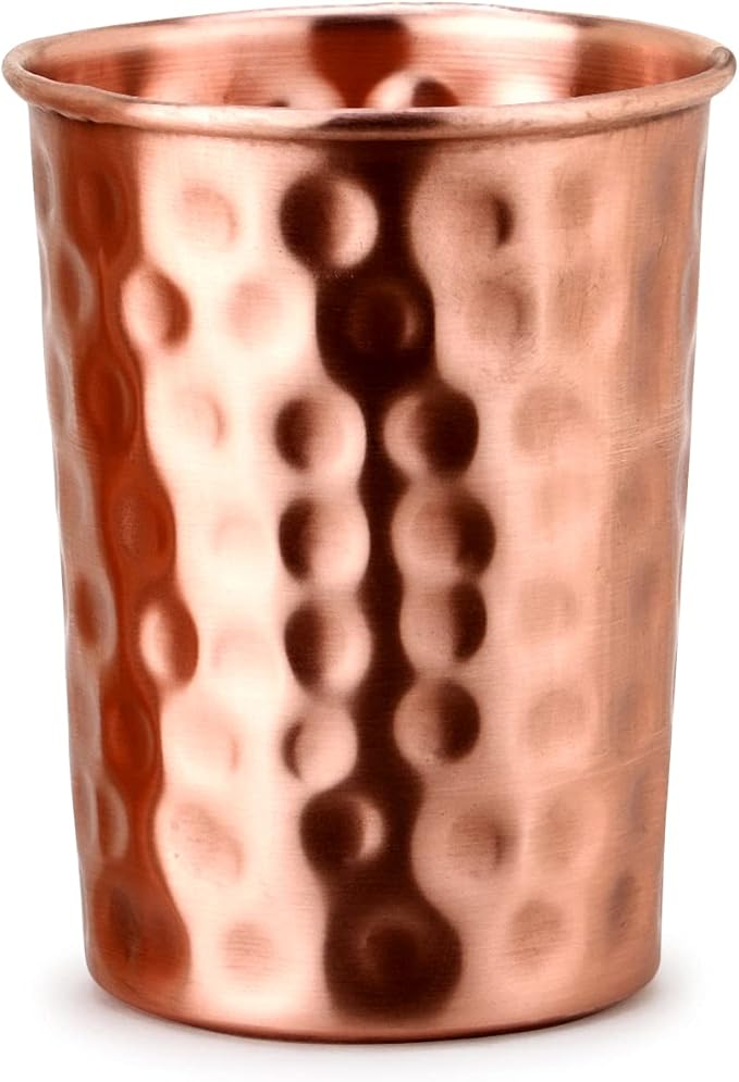 Zap Impex Ayurveda Banefits miedziane szklanki na wodę, 2 sztuki, 250 ml - obrazek 3
