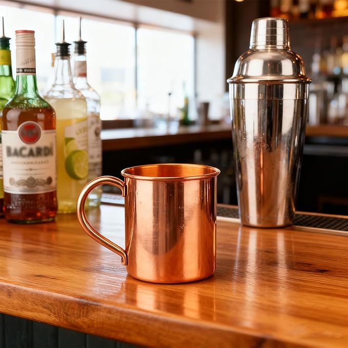 zalati Moscow Mule kubek czysta miedź bez wewnętrznej wkładki do koktajli kawy piwa mleka wody - obrazek 6