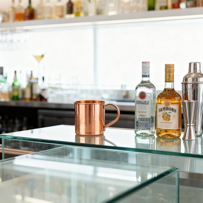 zalati Moscow Mule kubek czysta miedź bez wewnętrznej wkładki do koktajli kawy piwa mleka wody - obrazek 7