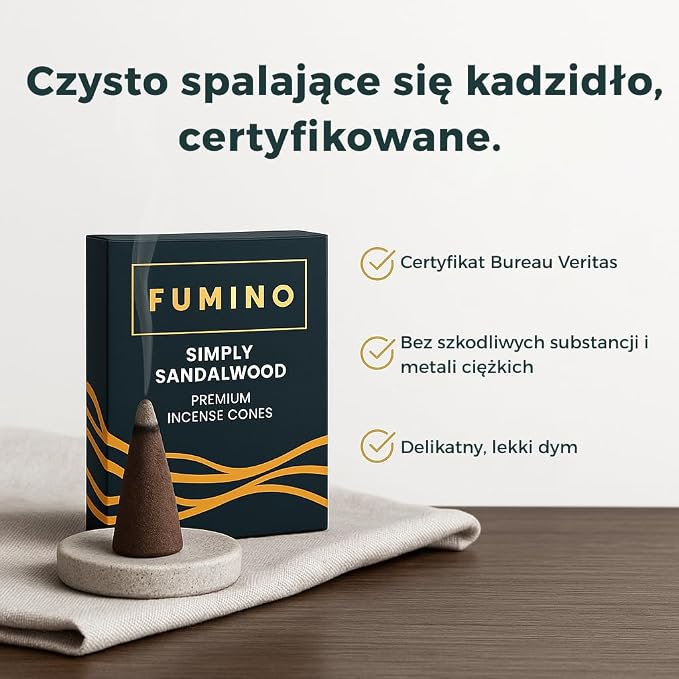 Fumino® Zapach Kokosa – świeże kadzidełka stożkowe, 15 sztuk w opakowaniu, Masala Agarbatti Joss, zapach do relaksu i medytacji, dekoracja domu - obrazek 4
