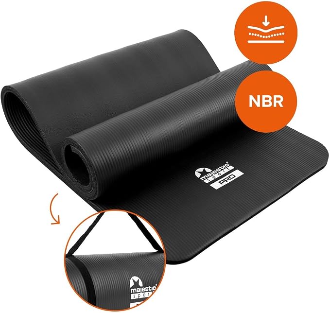 Estera NBR Mata treningowa – Komfortowa i trwała mata sportowa 183x61x1,5 cm, antypoślizgowa, wodoszczelna i przenośna – Idealna do jogi, pilatesu, fitnessu i rehabilitacji - obrazek 3