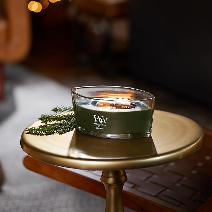 Woodwick Świeca zapachowa Ellipse | Fraser Fir | z trzaskającym knotem | Czas palenia: do 50 godzin - obrazek 7