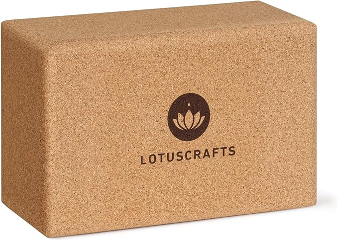 Lotuscrafts Supra Grip Cork Yoga Brick - Ekologiczny Korek z Portugalii - Blok do Jogi - Klocki do Jogi - Cegła z Korka
