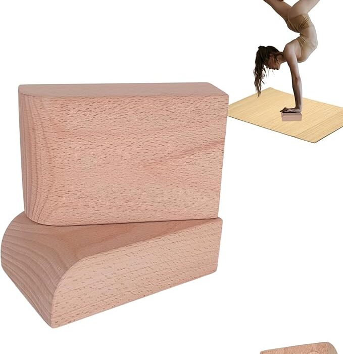 BalanceBlocks – drewniane klocki do stania na rękach do jogi i gimnastyki, ergonomiczne podparcie nadgarstków, idealne do kalisteniki i fitnessu – zestaw 2 sztuk