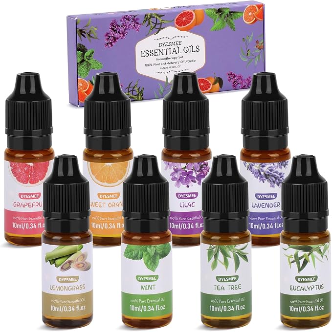 Zestaw olejków eterycznych, 8 x 10 ml, olejki zapachowe do dyfuzora, czysty naturalny olejek zapachowy, zestaw prezentowy, zestaw olejków zapachowych do nawilżacza powietrza, masażu, prania
