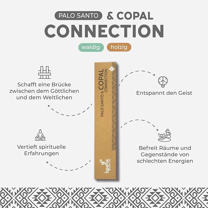ISPALLA® Räucherstäbchen PALO Santo Copal 10 sztuk - do wzmocnienia połączeń duchowych, ręcznie robione w Peru / 100% Naturalne i Wegańskie - obrazek 7