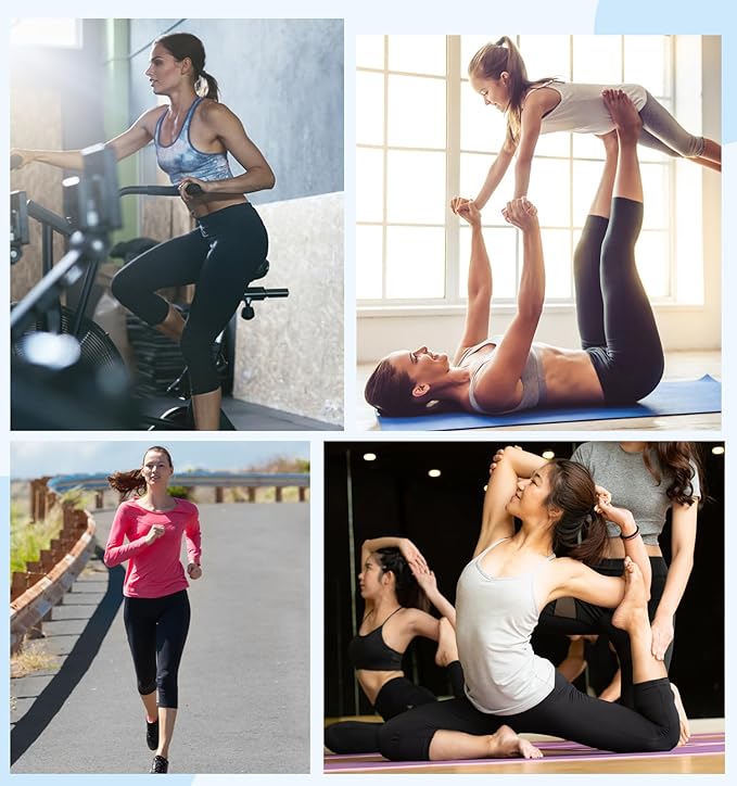 Damskie legginsy Push Up 3/4 Pirackie legginsy damskie fitness z wysokim stanem elastyczne spodnie sportowe Capri do biegania jogi pilates trening rozciągliwe - obrazek 7
