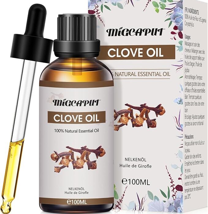 MIGCAPUT Olejek Eteryczny Goździkowy 100ML, Naturalny Olejki Aromaterapeutyczny, Oregano Premium do Dyfuzora, SPA, Masażu