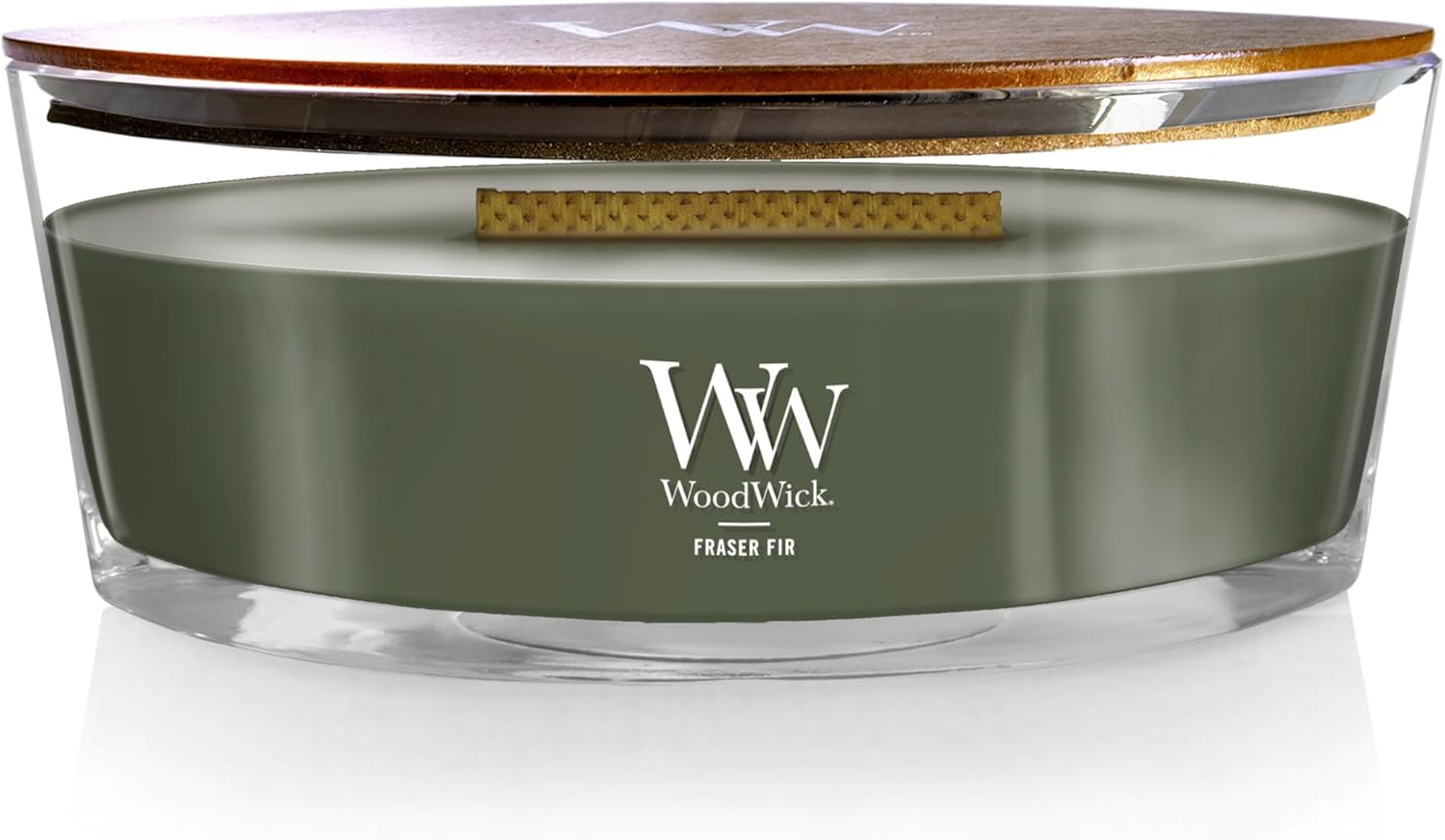 Woodwick Świeca zapachowa Ellipse | Fraser Fir | z trzaskającym knotem | Czas palenia: do 50 godzin - obrazek 2