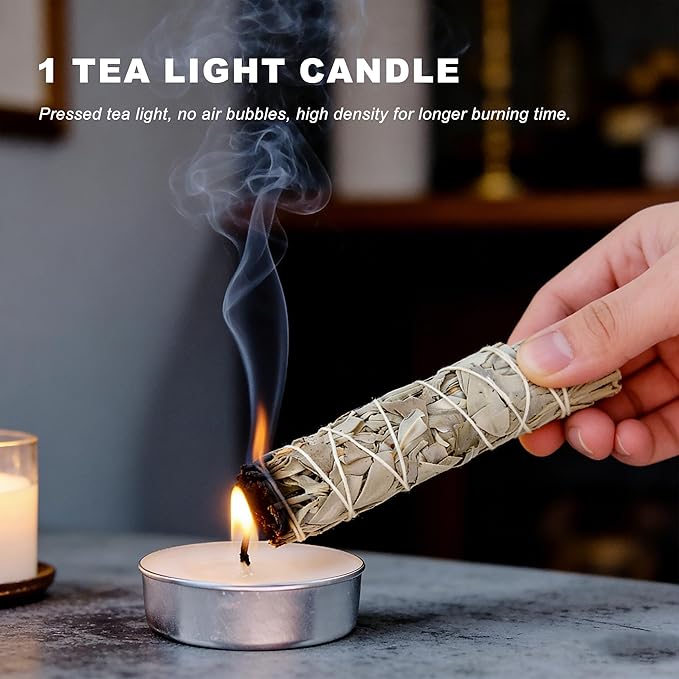 2 białe szałwia i 2 palo Santo Premium kalifornijskie, w 100% naturalne, kontrolowane i zrównoważone zbiory, tradycyjne kadzidełka, odpowiednie do odstraszania negatywnej energii - obrazek 4
