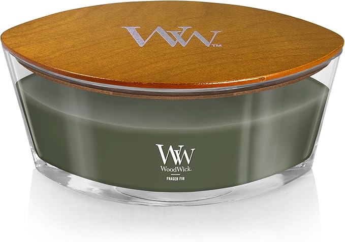 Woodwick Świeca zapachowa Ellipse | Fraser Fir | z trzaskającym knotem | Czas palenia: do 50 godzin - obrazek 5