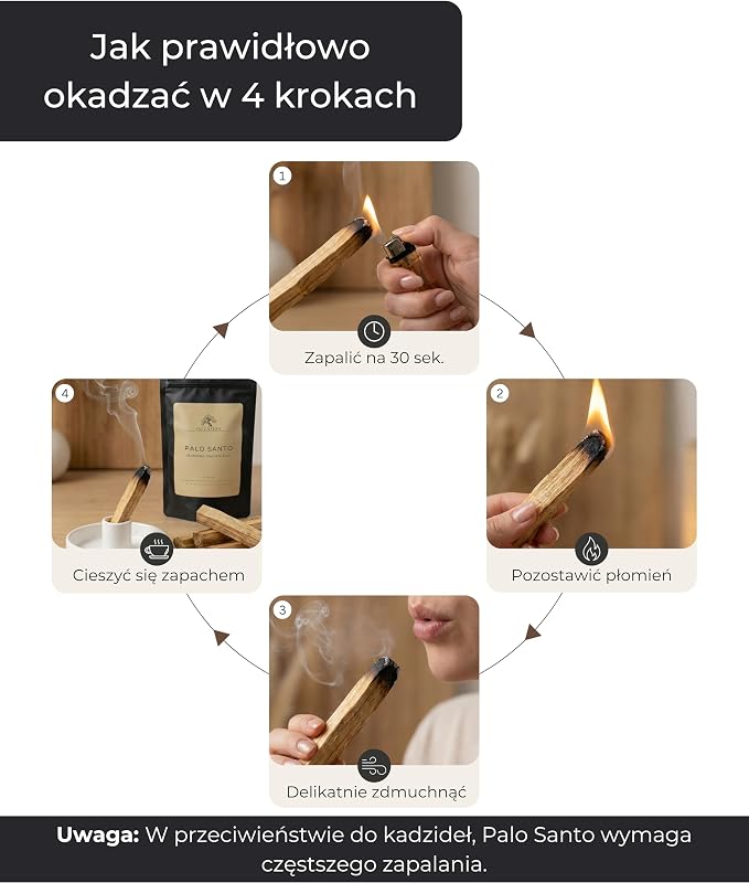 Incensera Kadzidlo Palo Santo, 8 Drewienek 10 Cm, Do Spalania W Domu - obrazek 4