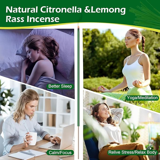 Citronella kadzidełka, 240 sztuk, 200 godzin, naturalny olejek eteryczny Citronella, kadzidełka do użytku na zewnątrz, do ogrodu, na taras, balkon, piknik, kemping, dekoracja stołu, 50 min na sztukę - obrazek 7