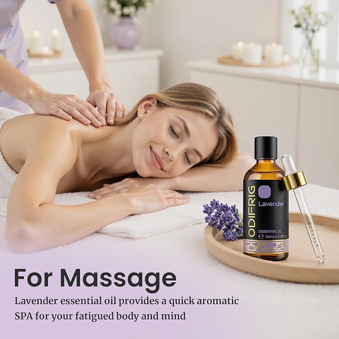 Olejek lawendowy, 100 ml, naturalny olejek lawendowy, do aromaterapii, dyfuzji, masażu, SPA, kąpieli, DIY, z dozownikiem kroplowym - obrazek 5
